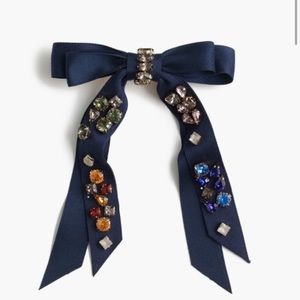 Embellished bow barrette